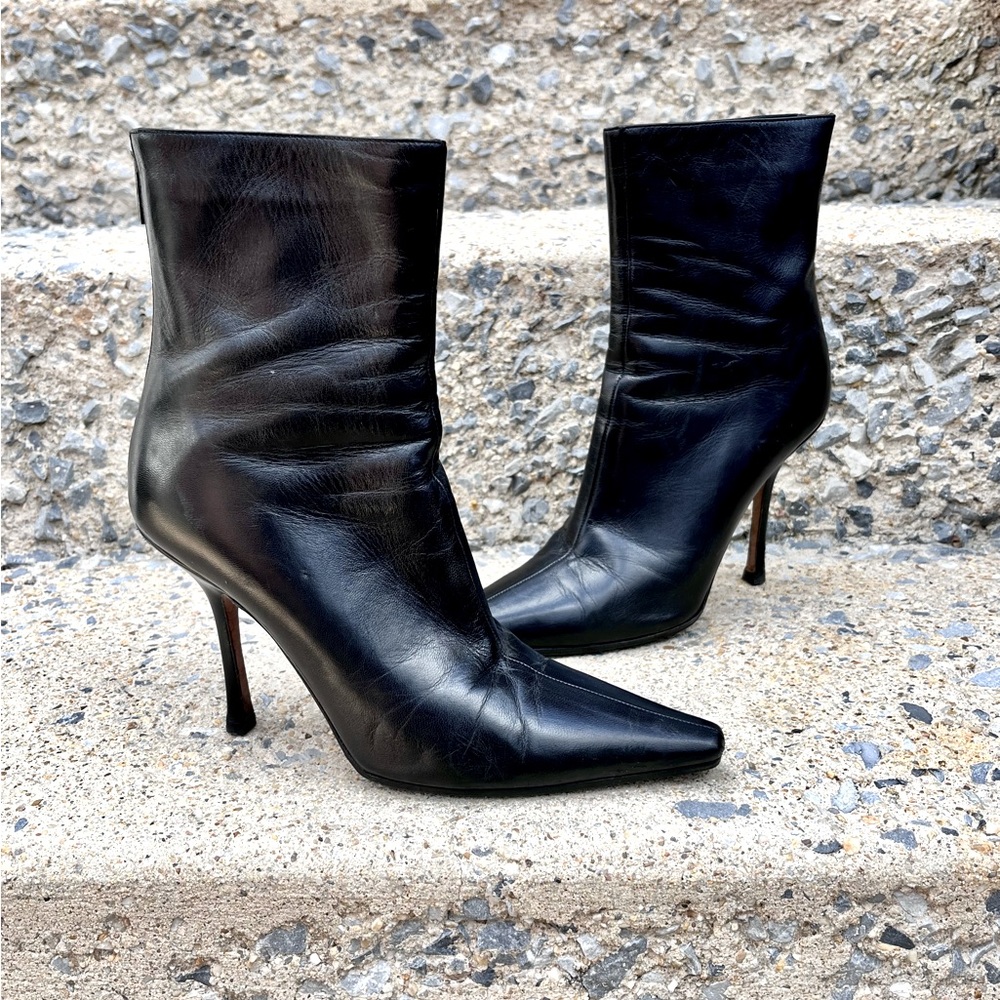 JIMMY CHOO Leather Midi Boots